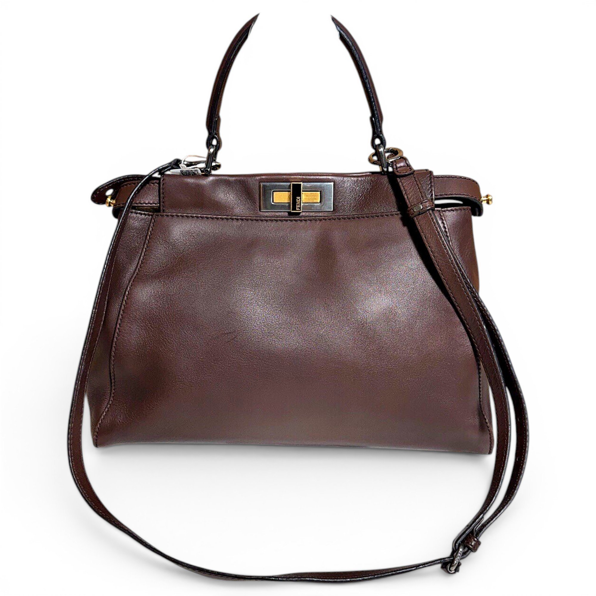 Peekaboo leather handbag