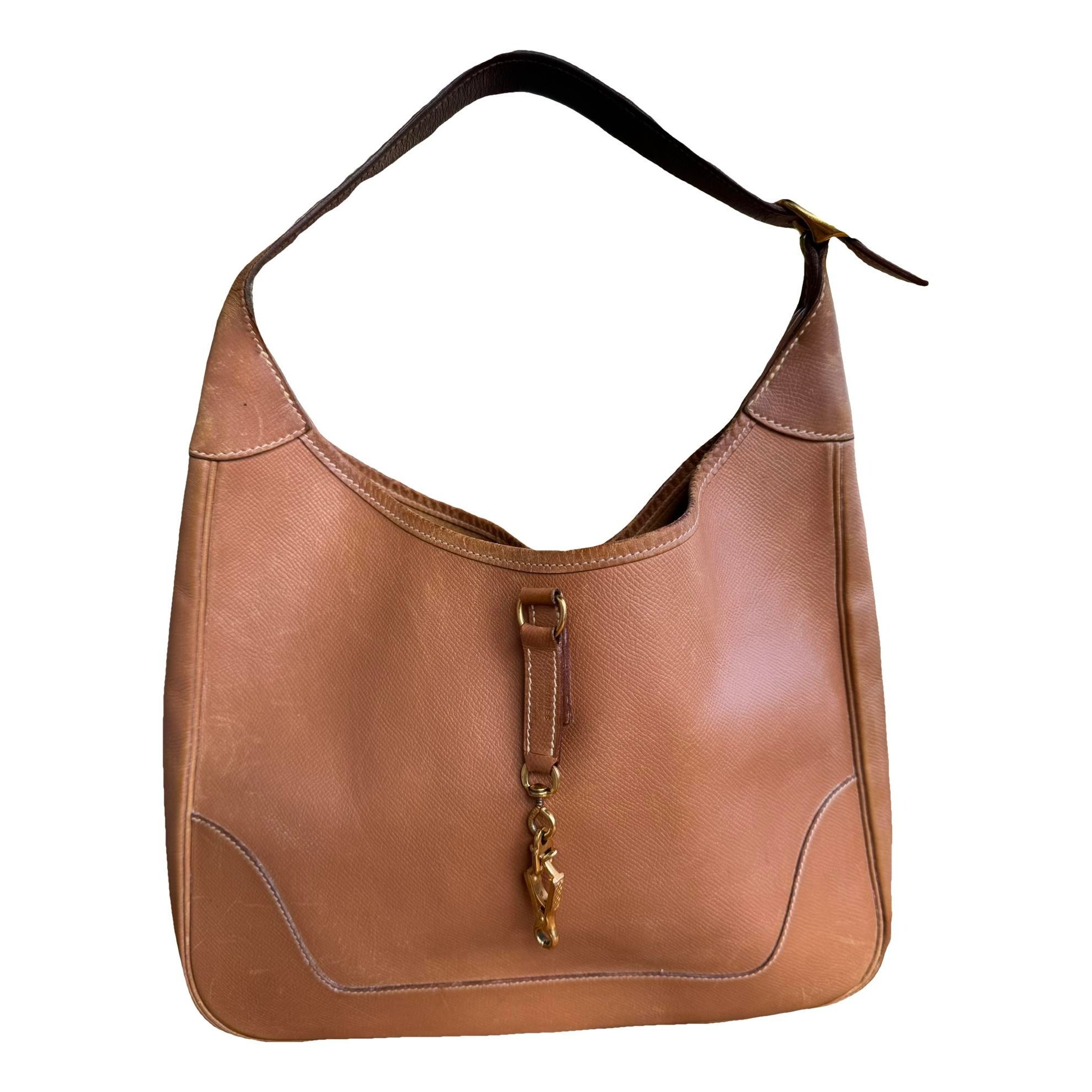 Trim leather handbag