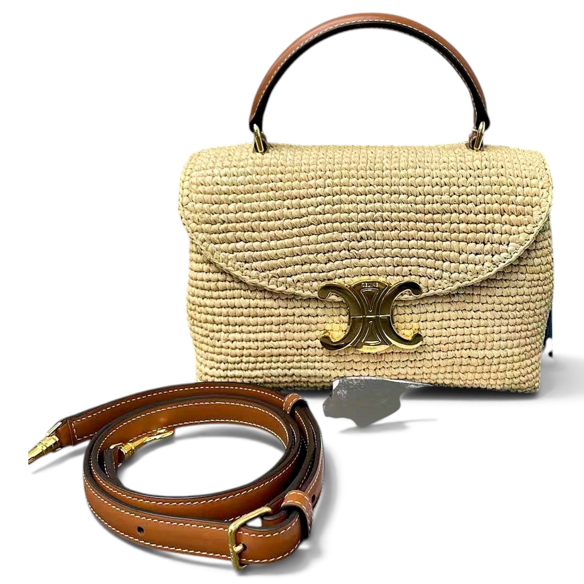 Triomphe leather handbag