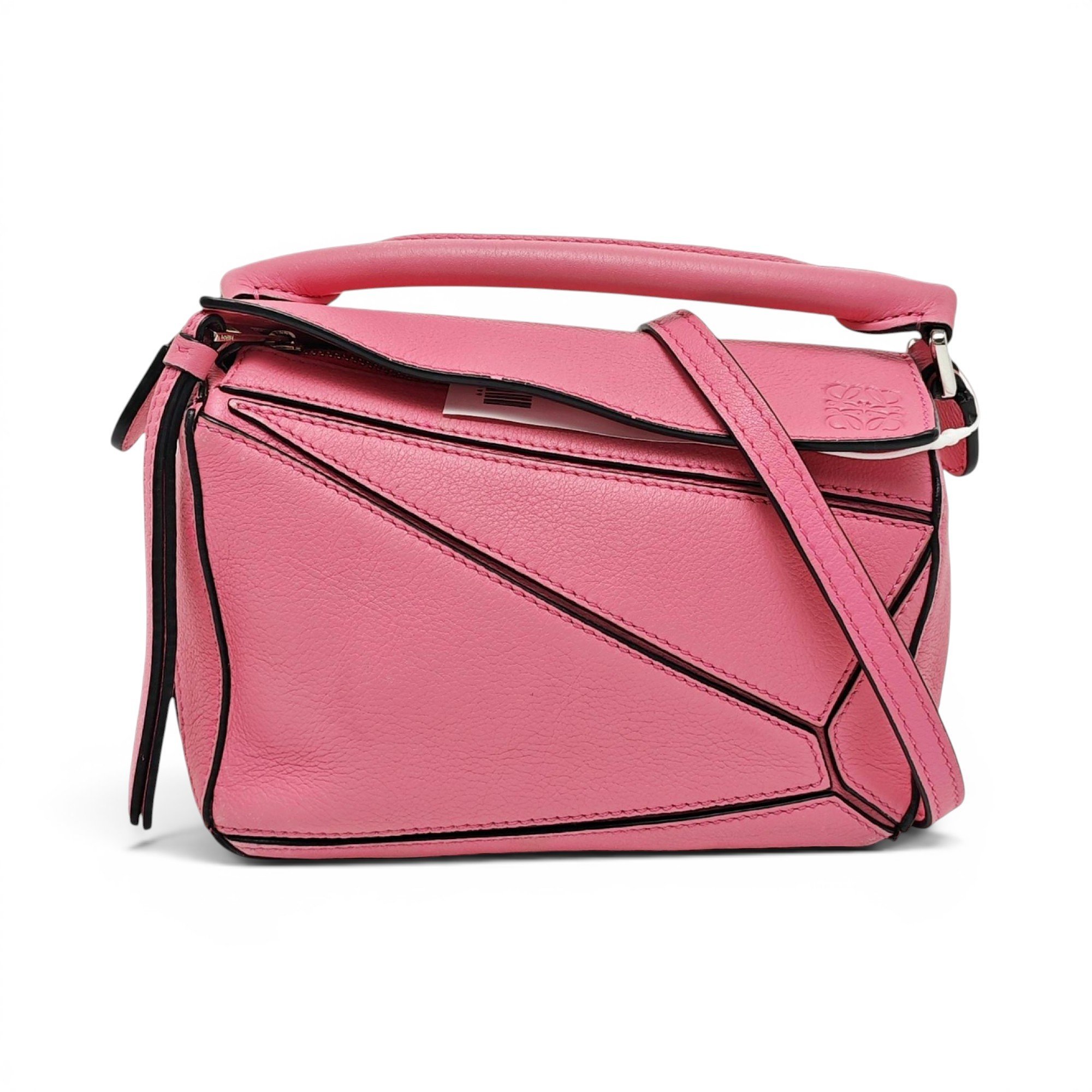 Puzzle leather handbag