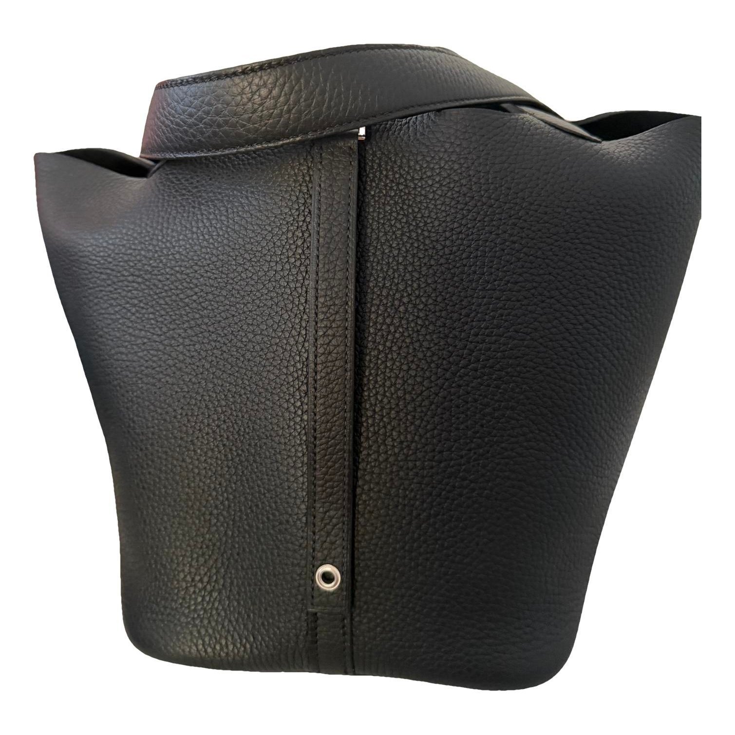 Hermes Picotin 22 Handbag Black Clemence Leather