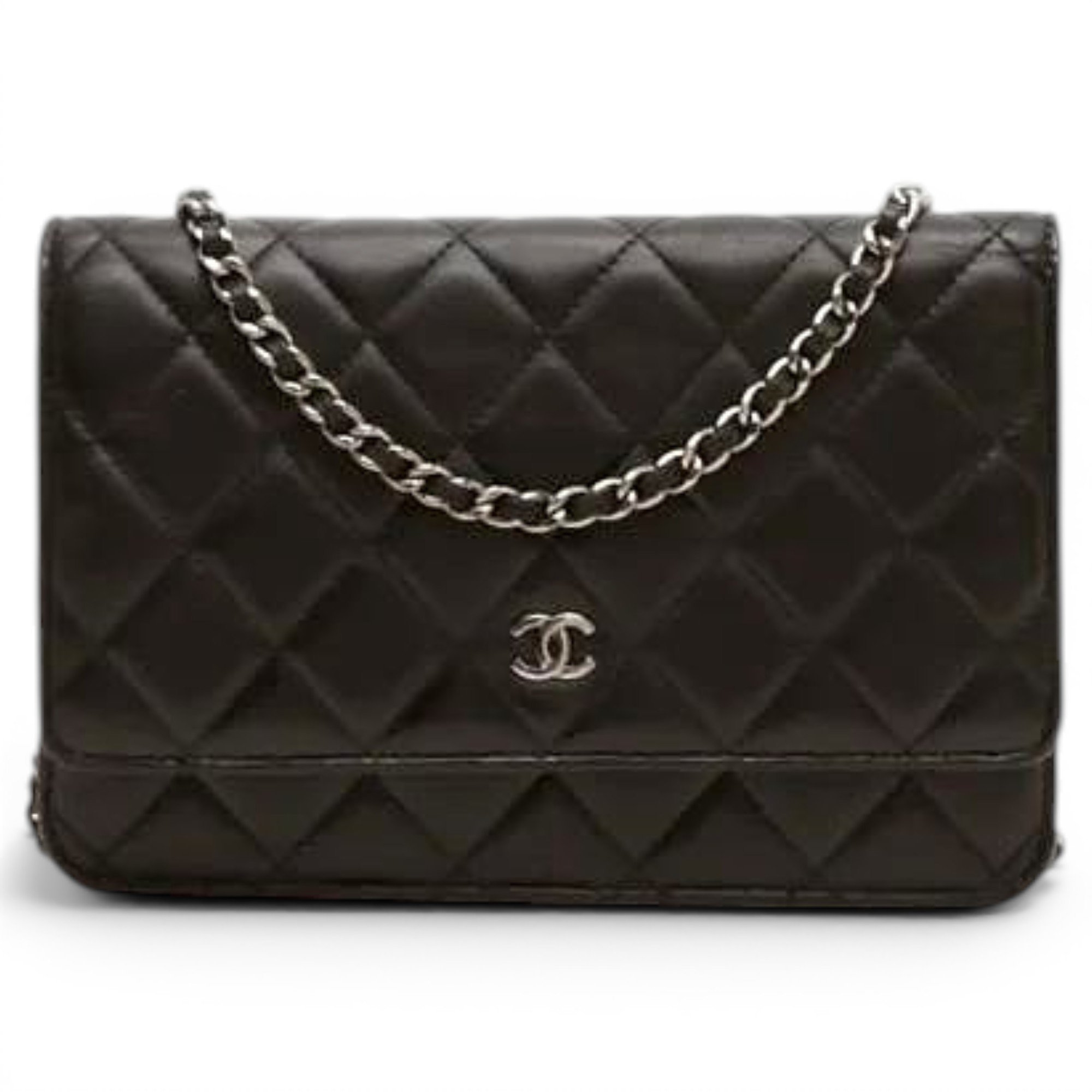 Wallet On Chain leather crossbody bag