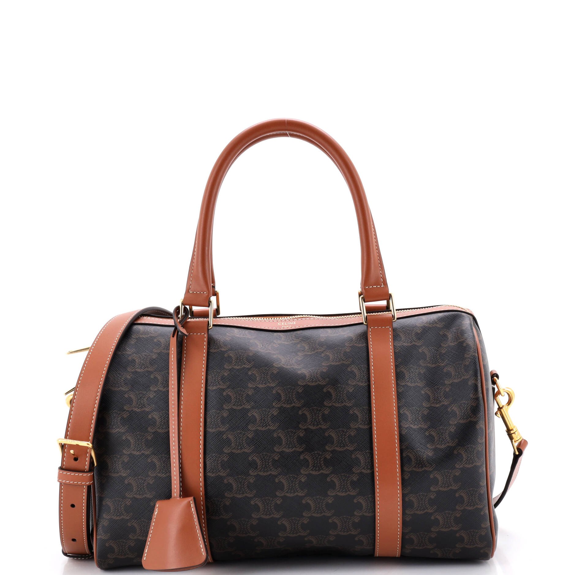 Boston Bag Triomphe Coated Canvas Large