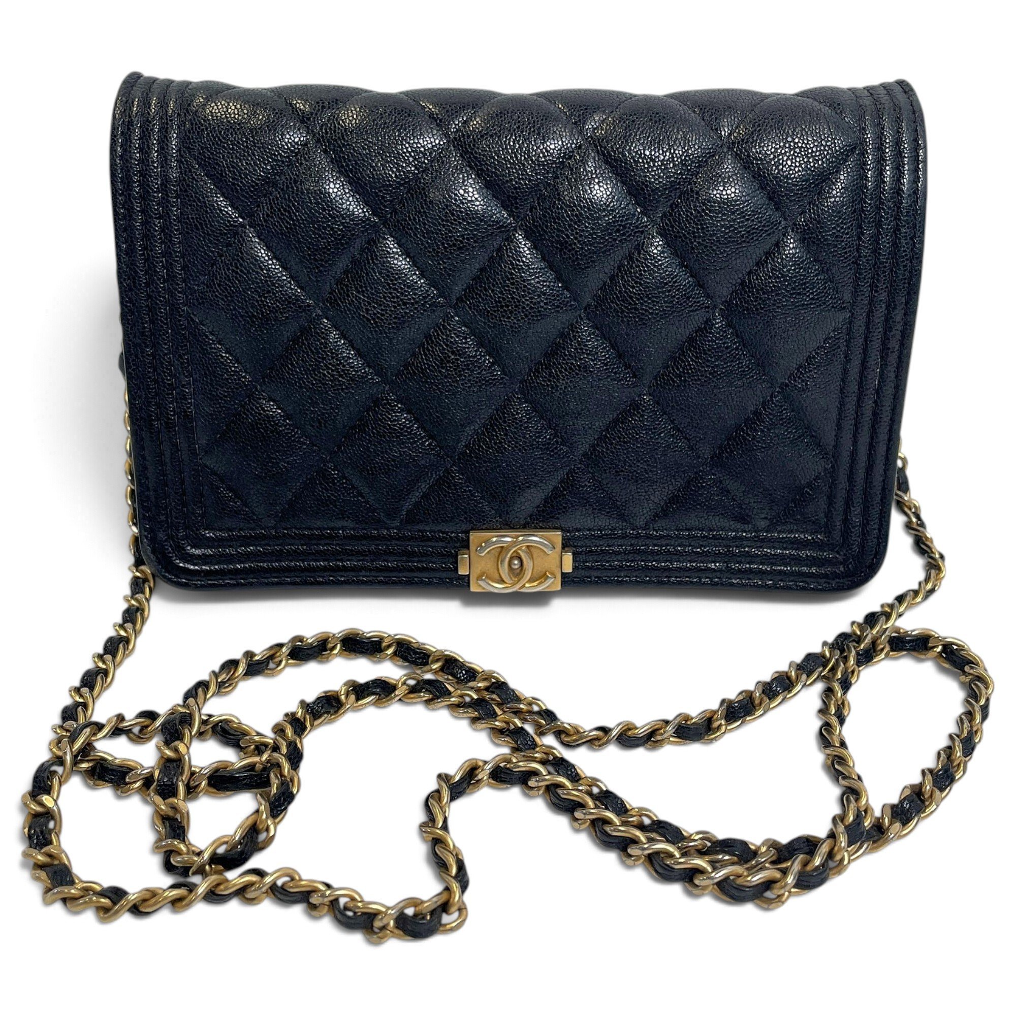 Wallet On Chain Boy leather crossbody bag