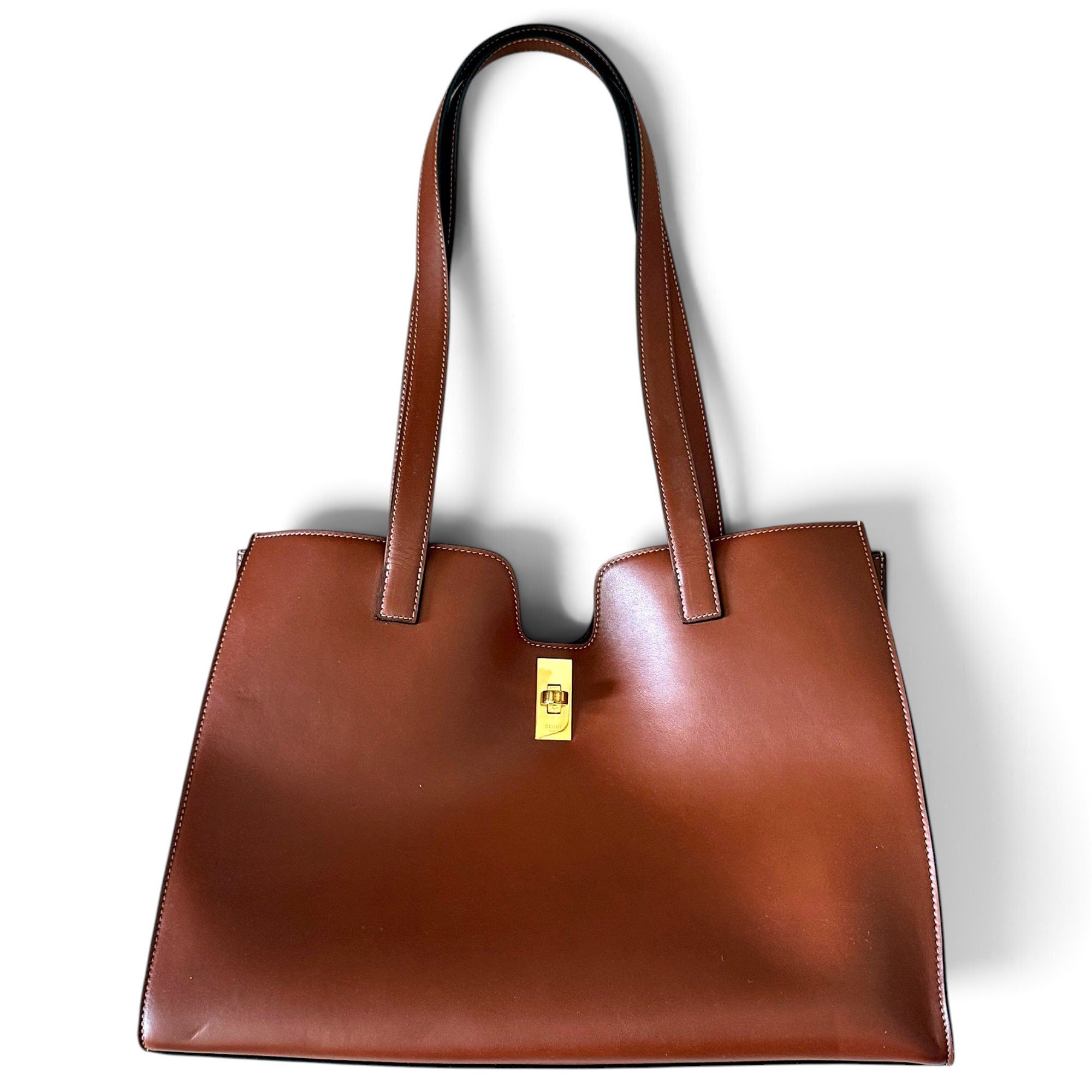 Cabas leather tote