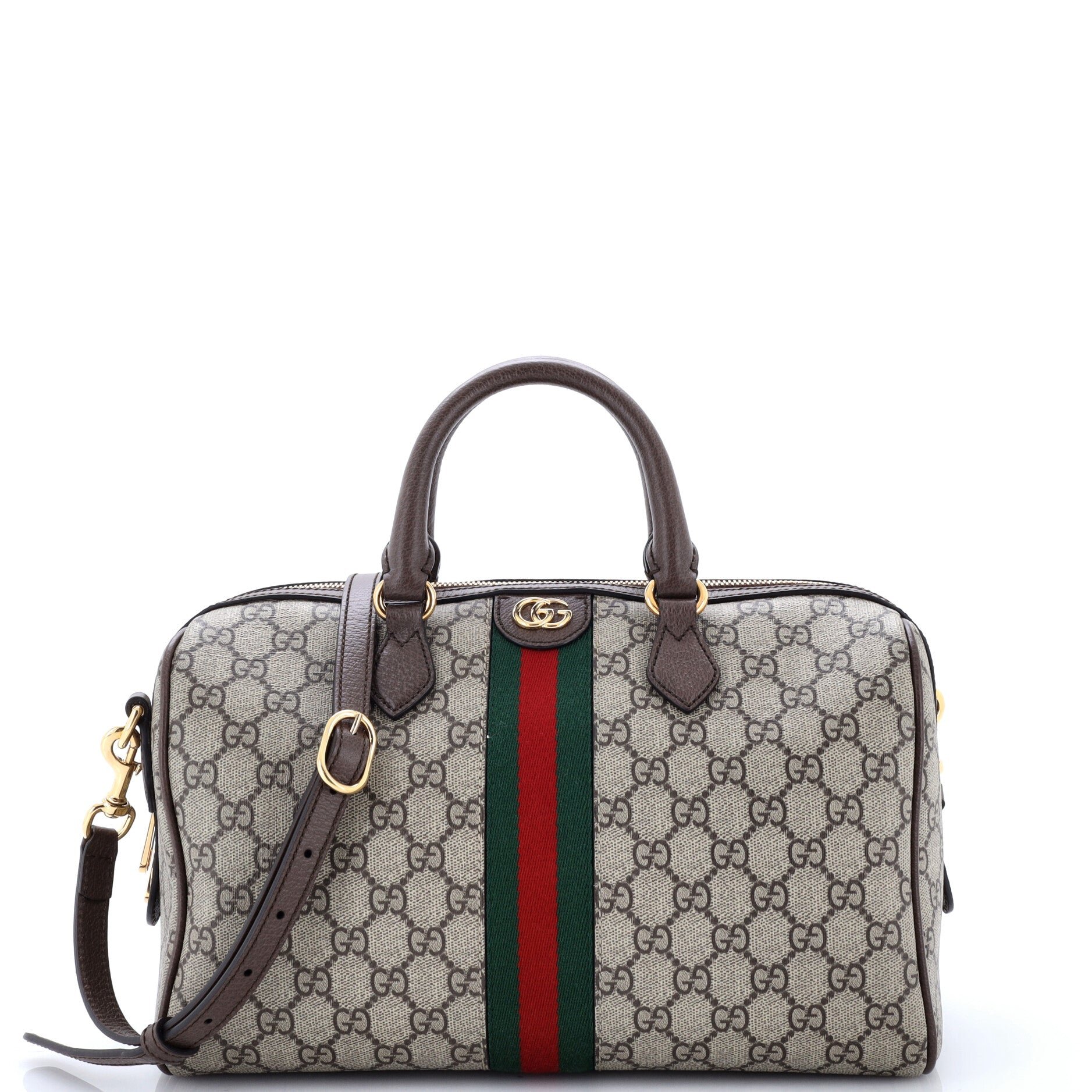 Ophidia Convertible Boston Bag GG Coated Canvas Medium