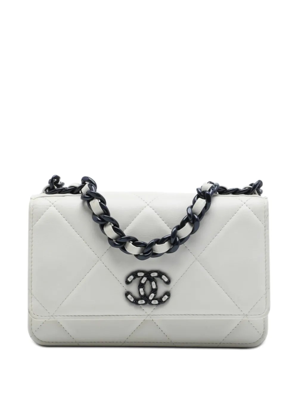 2021-2026 Quilted Lambskin Chanel 19 Wallet On Chain crossbody bag