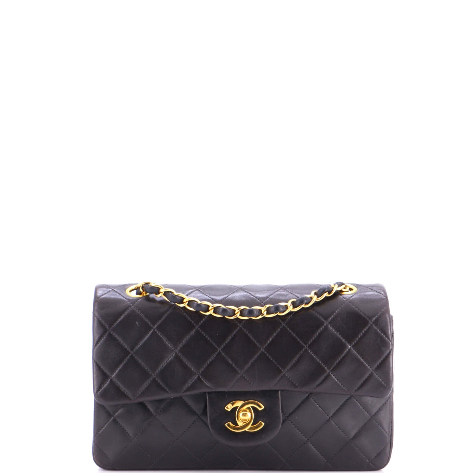 Vintage Classic Double Flap Bag Quilted Lambskin Small