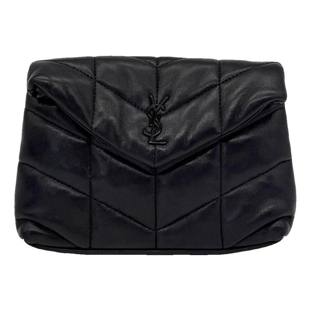 Leather clutch bag