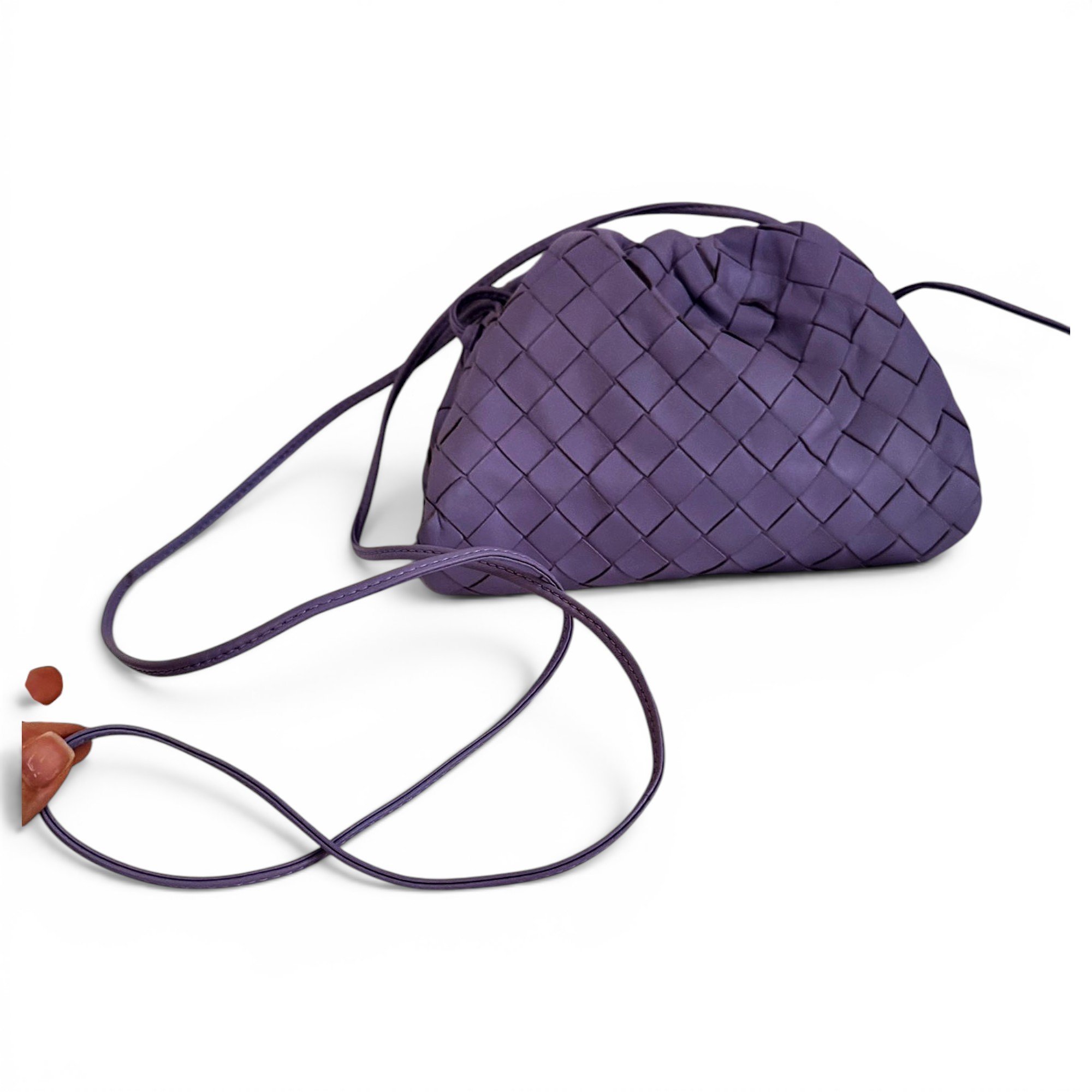 Pouch leather handbag