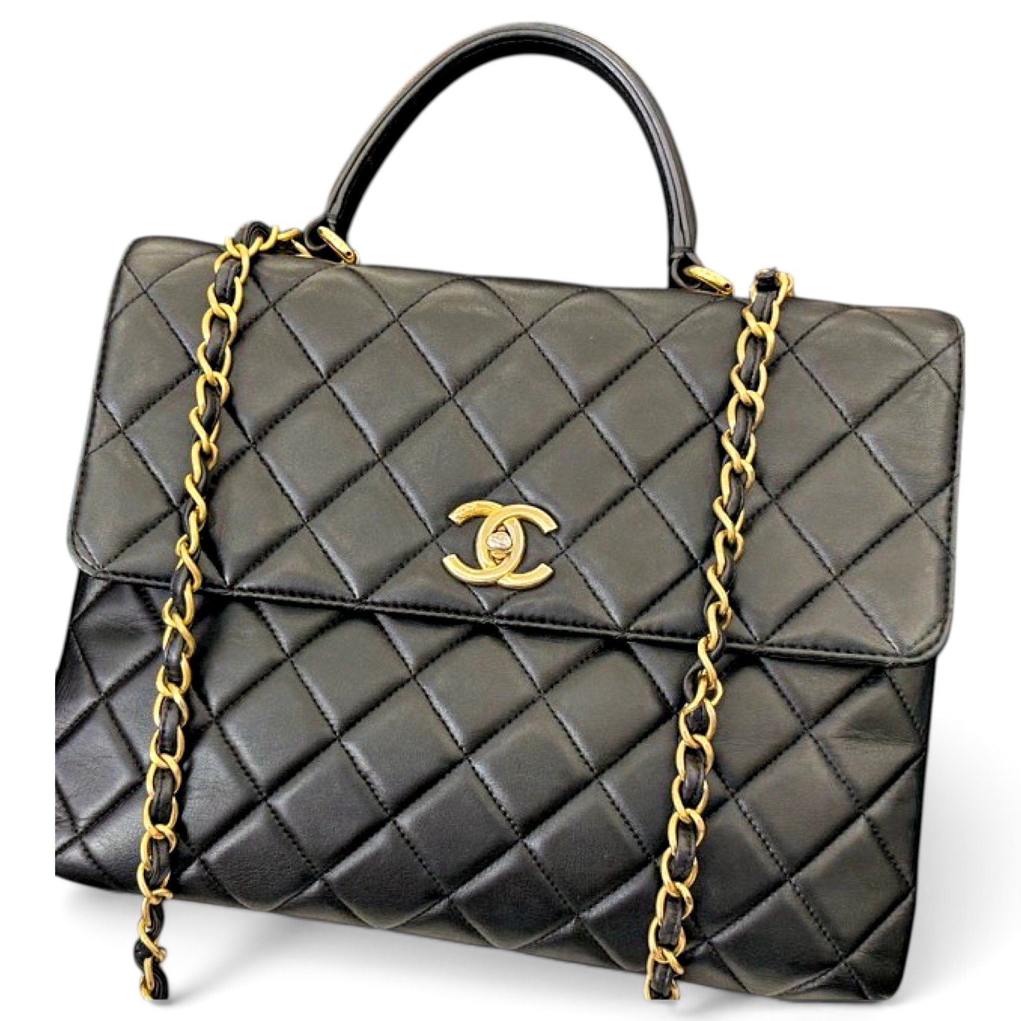 Trendy CC Flap leather handbag