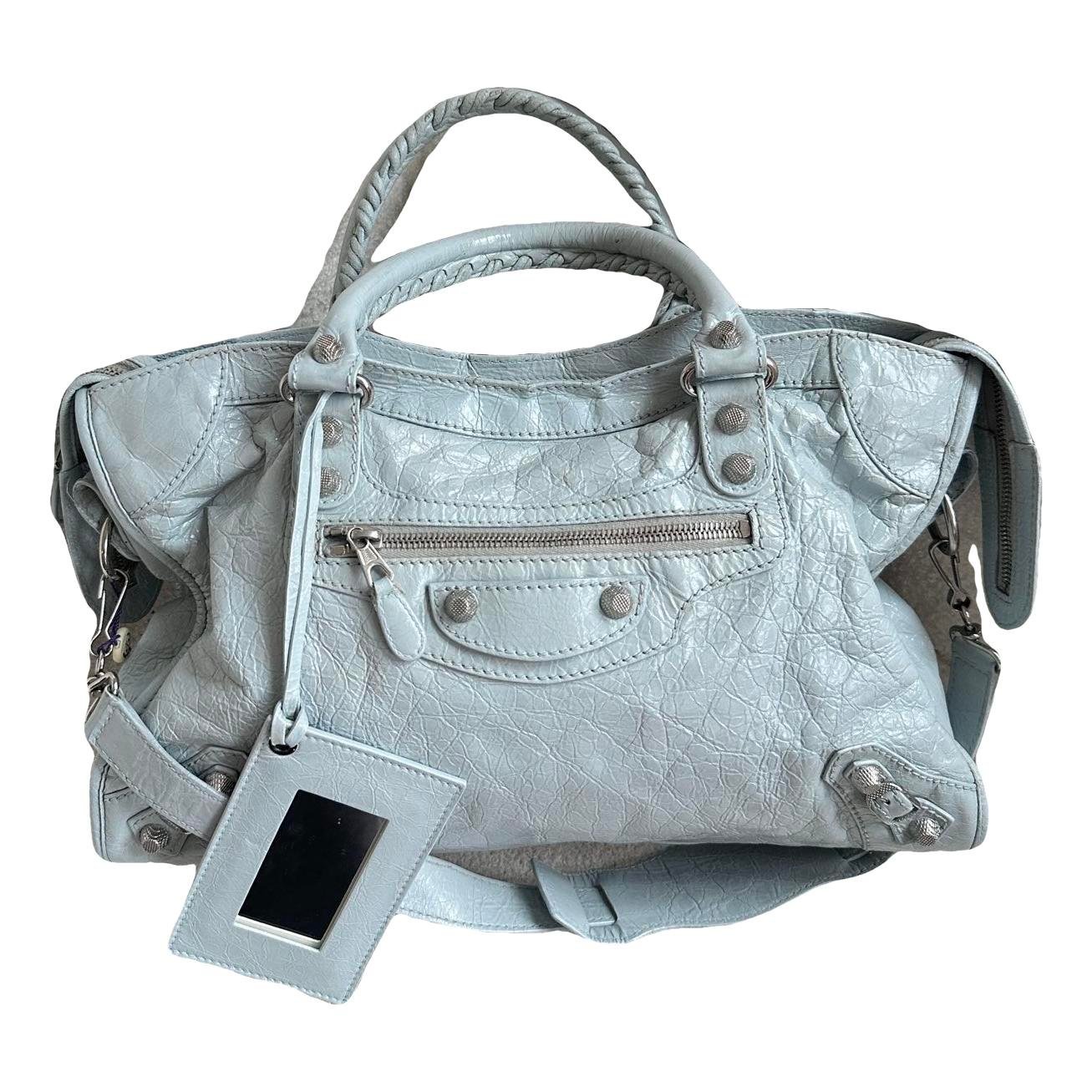 City leather handbag