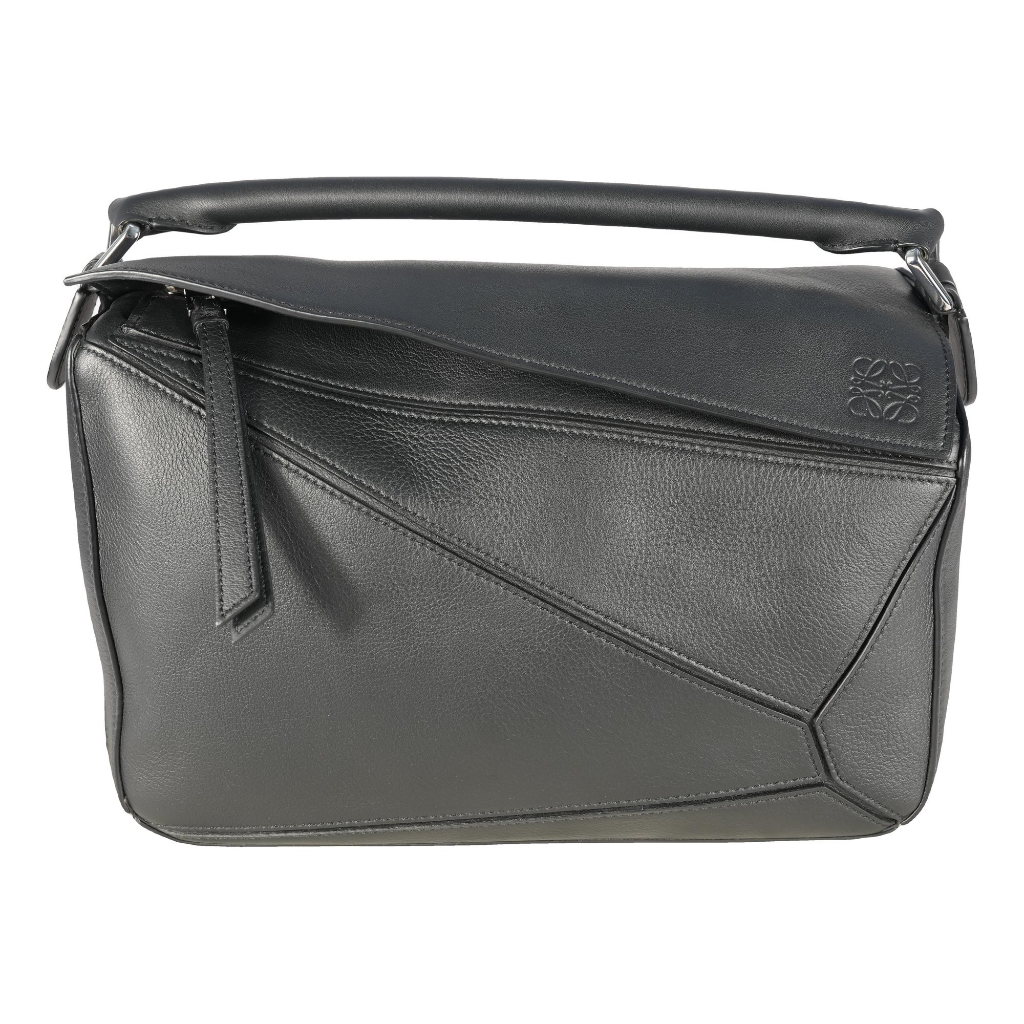 Puzzle leather handbag