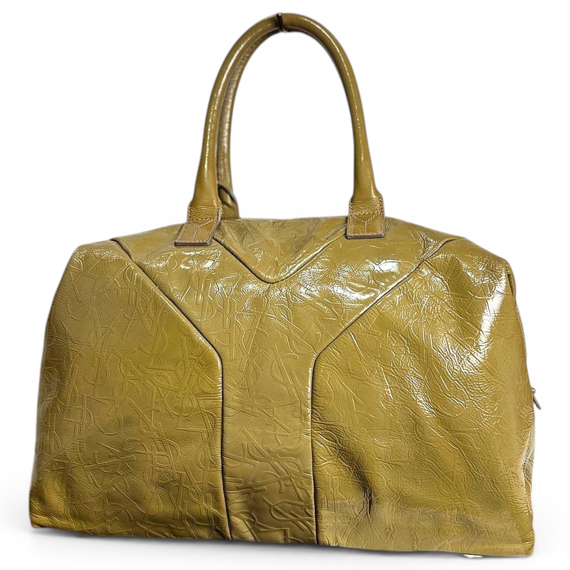 Patent leather bowling bag