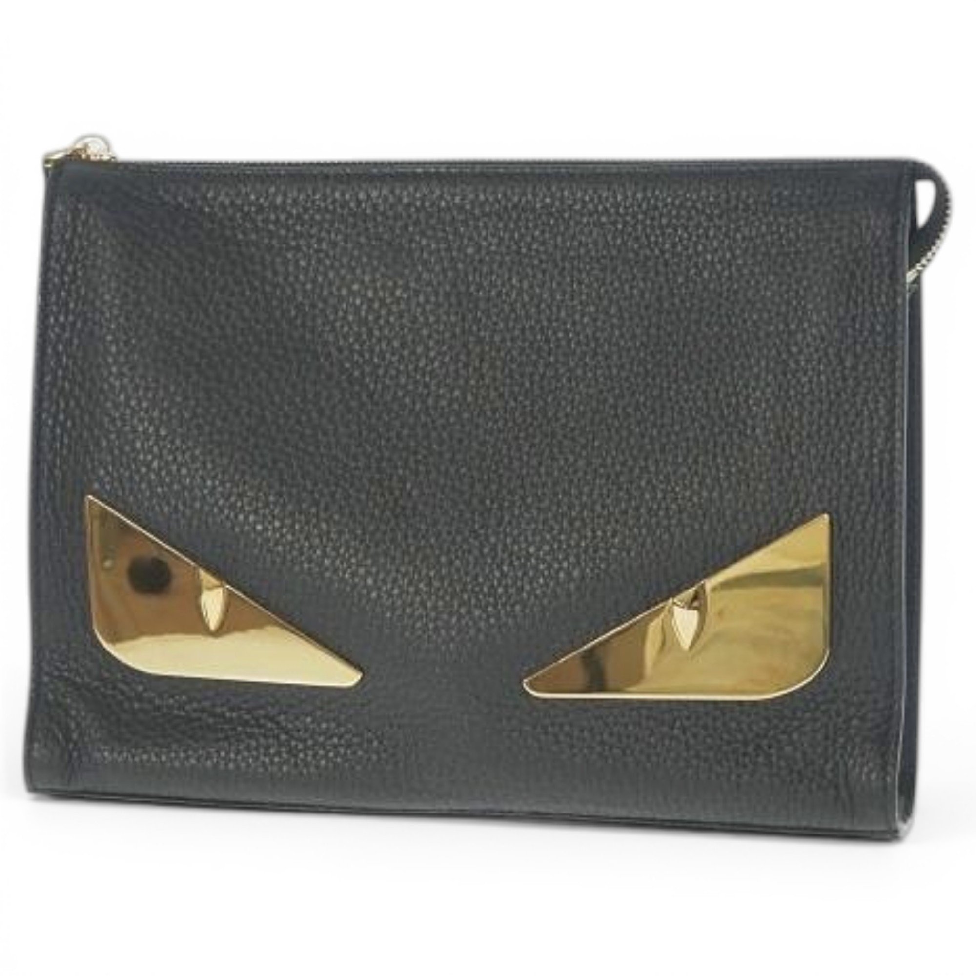 Leather clutch bag