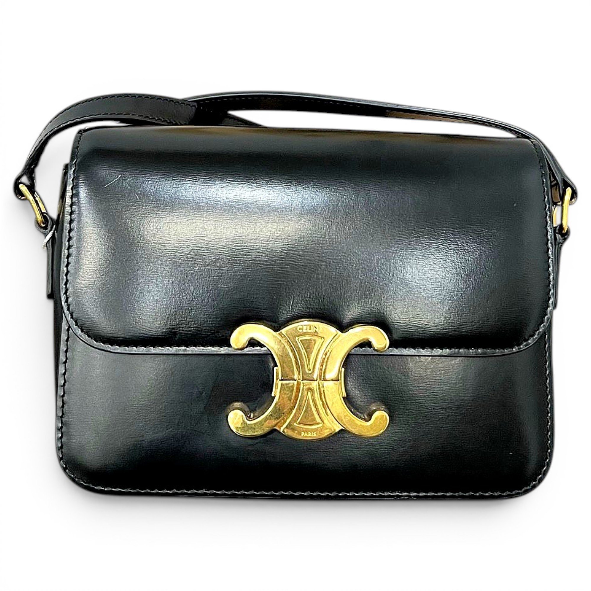 Triomphe leather handbag