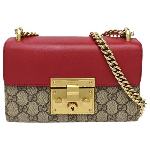 Padlock leather handbag