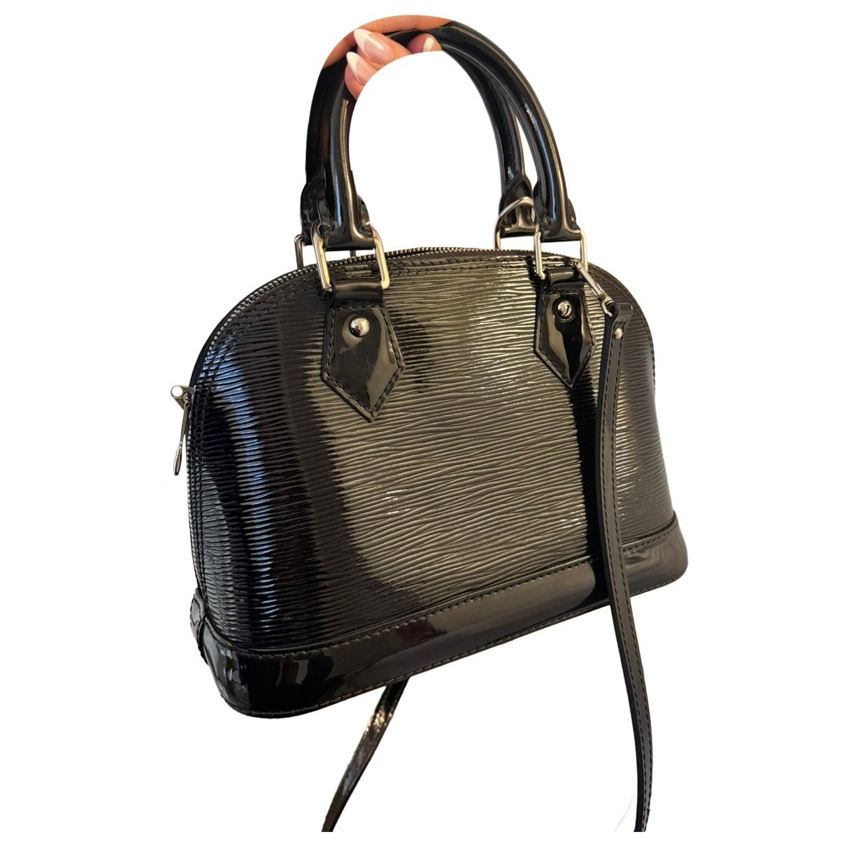 Alma BB patent leather handbag