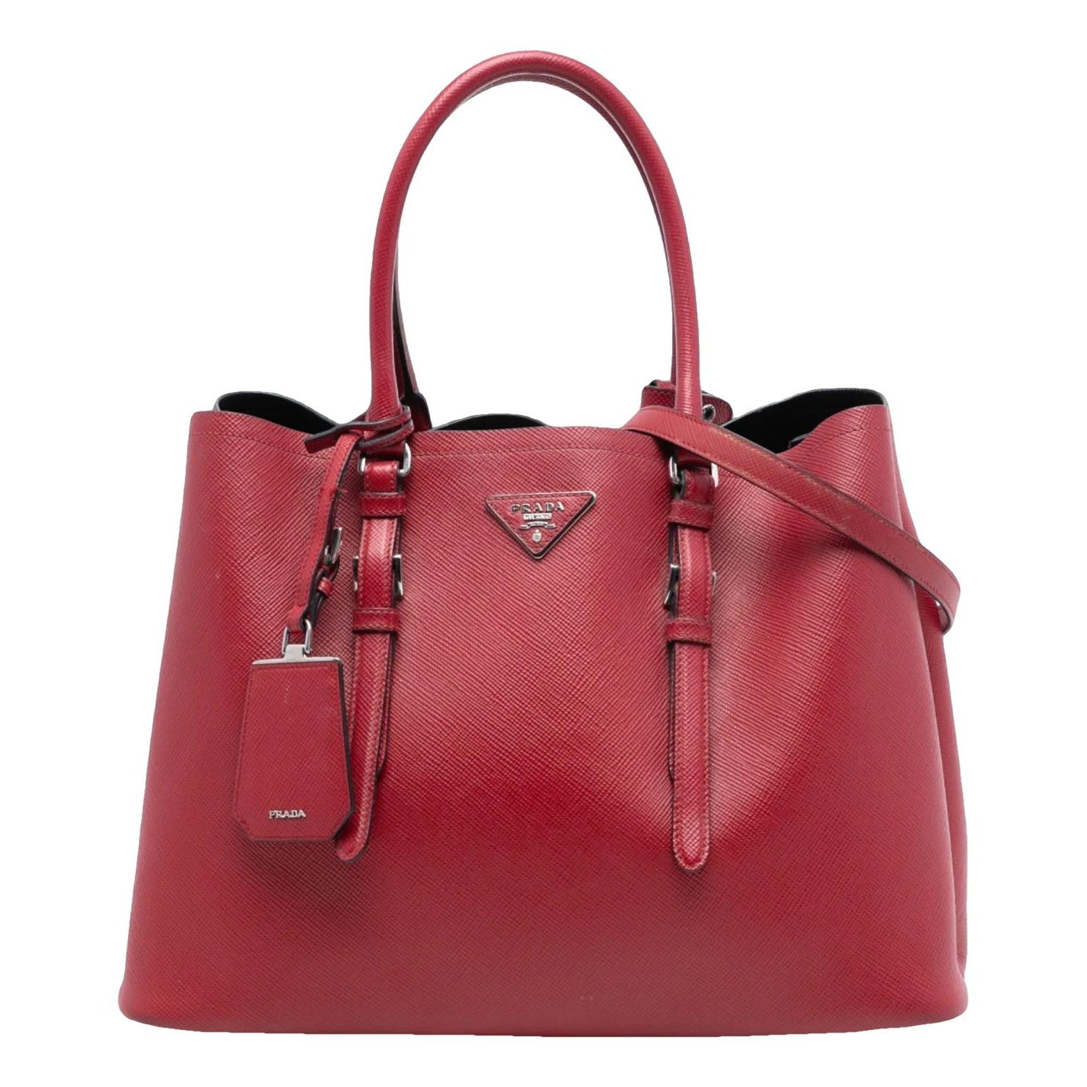 Double leather satchel