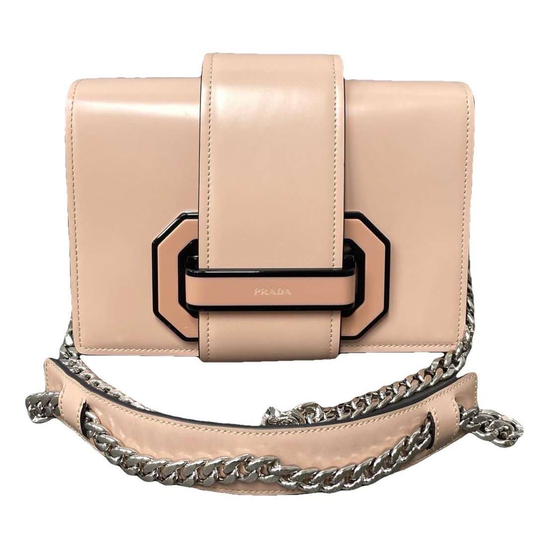 Ribbon leather handbag