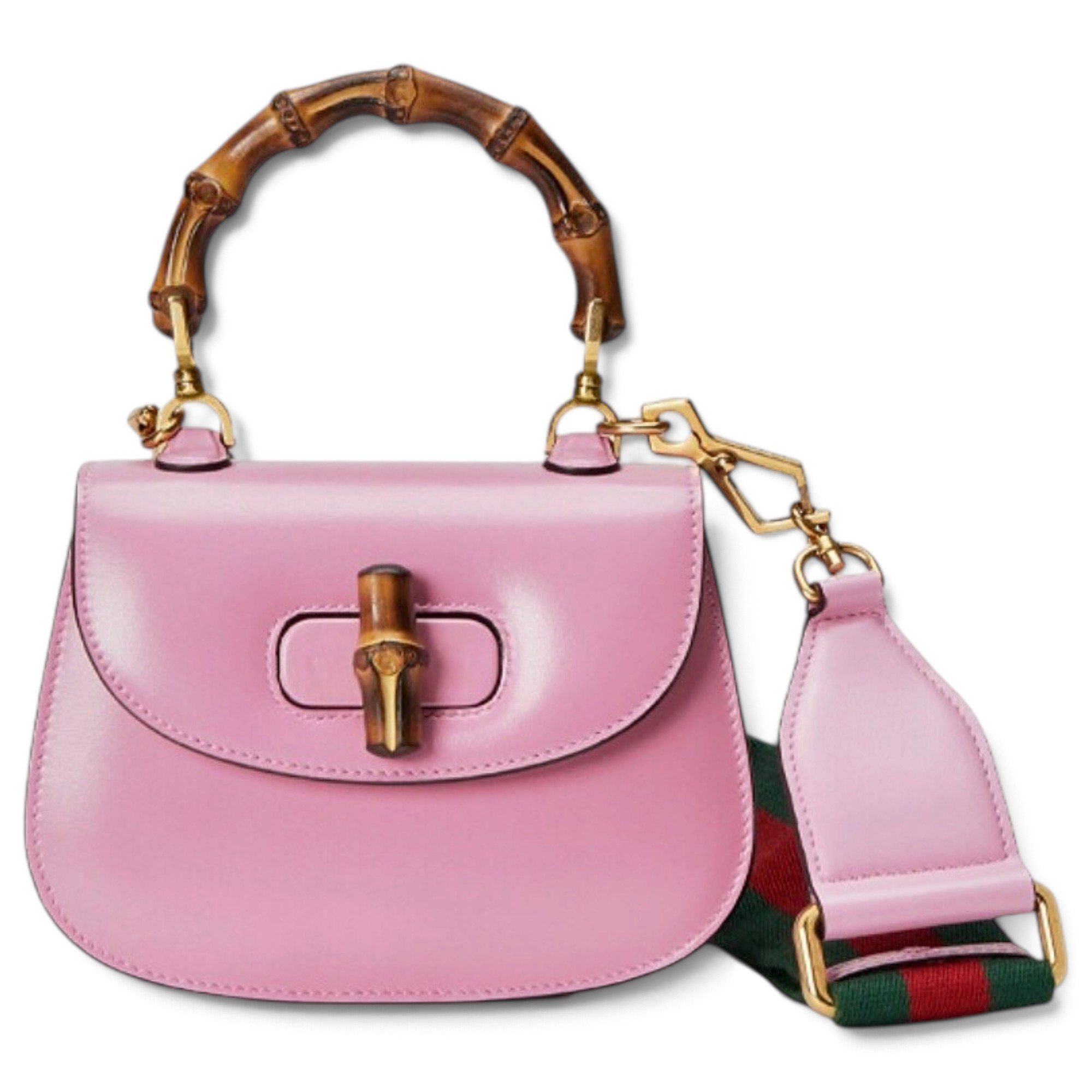Convertible Bamboo Top Handle leather handbag