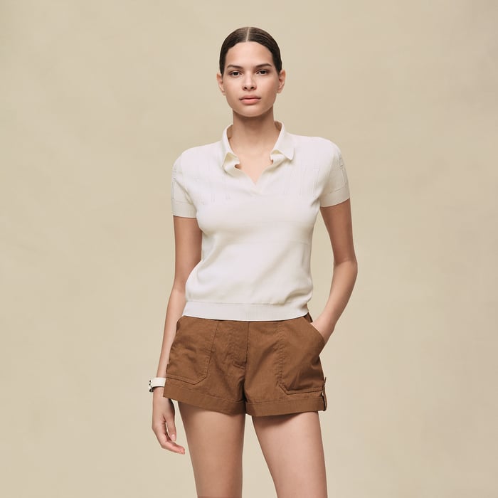 Blanc Naturel Short-sleeve Polo Shirt
