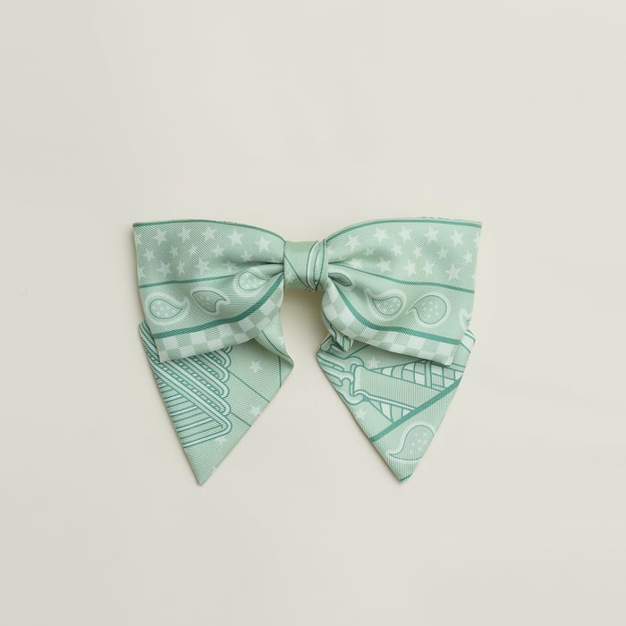 Vert d'Eau "Sangles En Zigzag Bandana" Grenelle PM Hair Clip