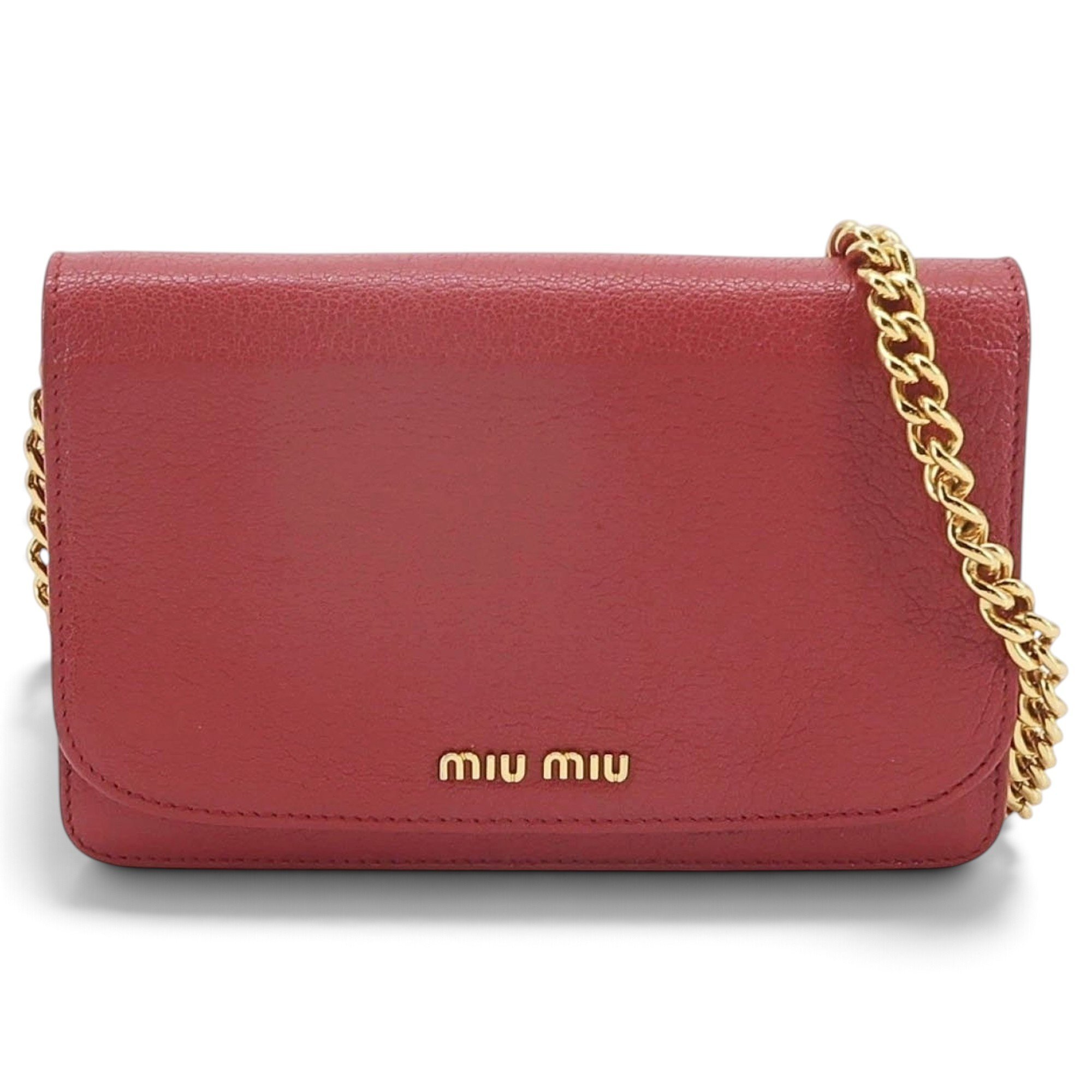Miu Miu Miu Logo leather handbag