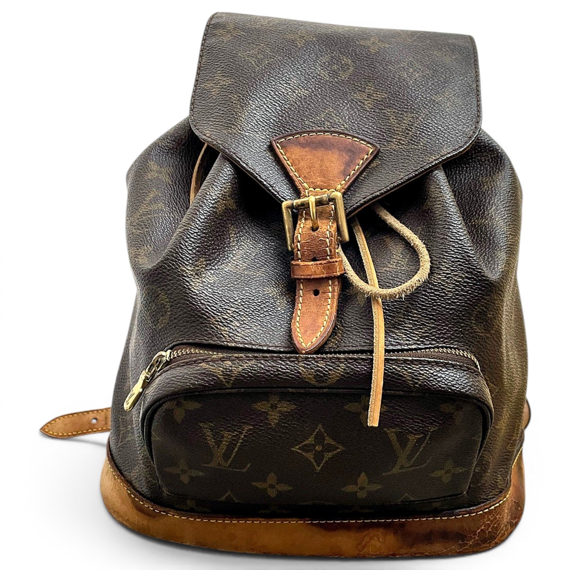 Montsouris Vintage leather backpack