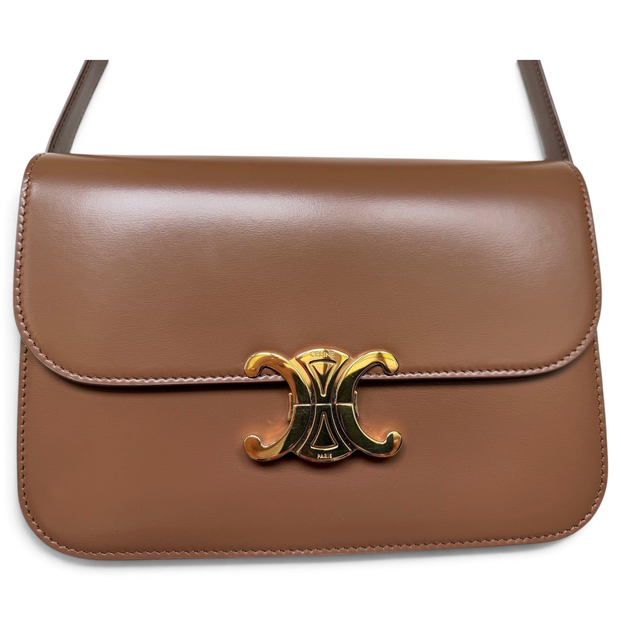 Celine Triomphe leather crossbody bag