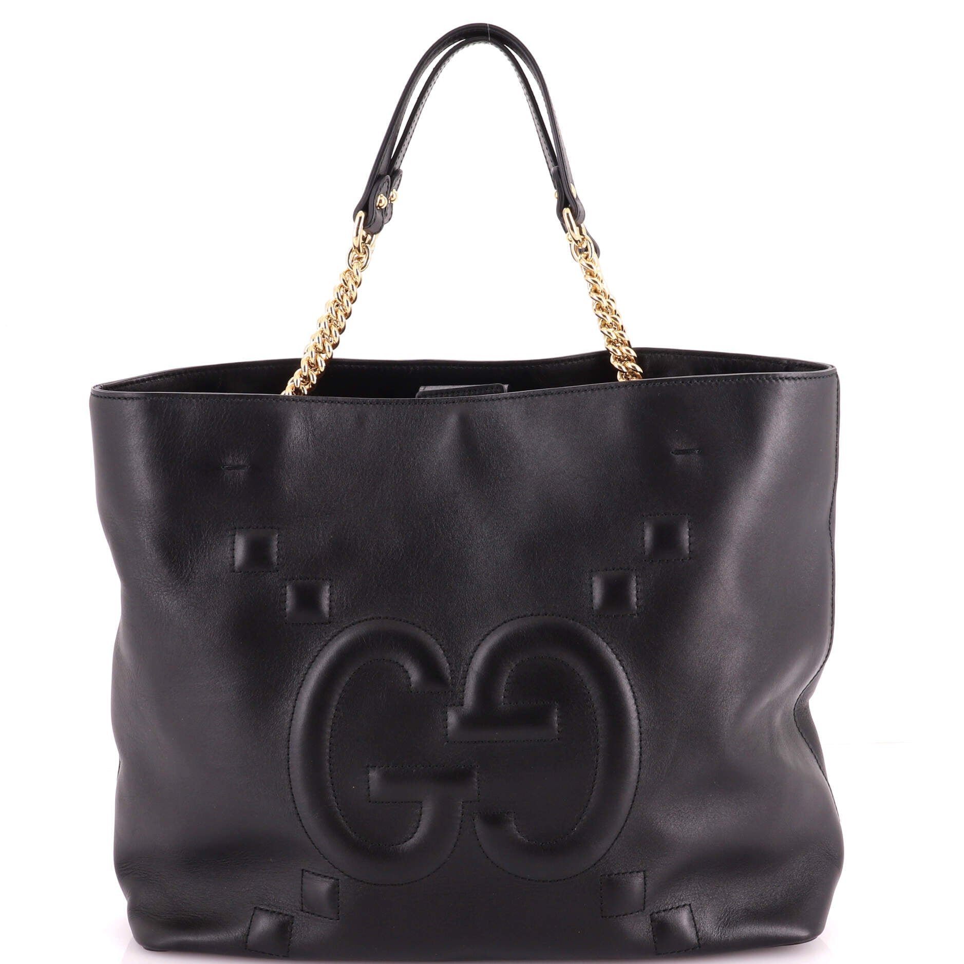Apollo Tote GG Embossed Calfskin Large