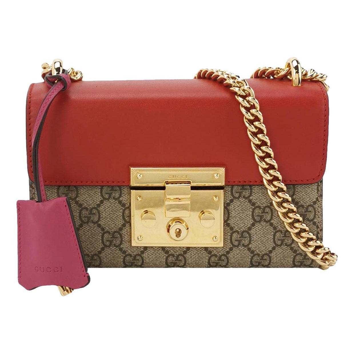 Padlock leather handbag