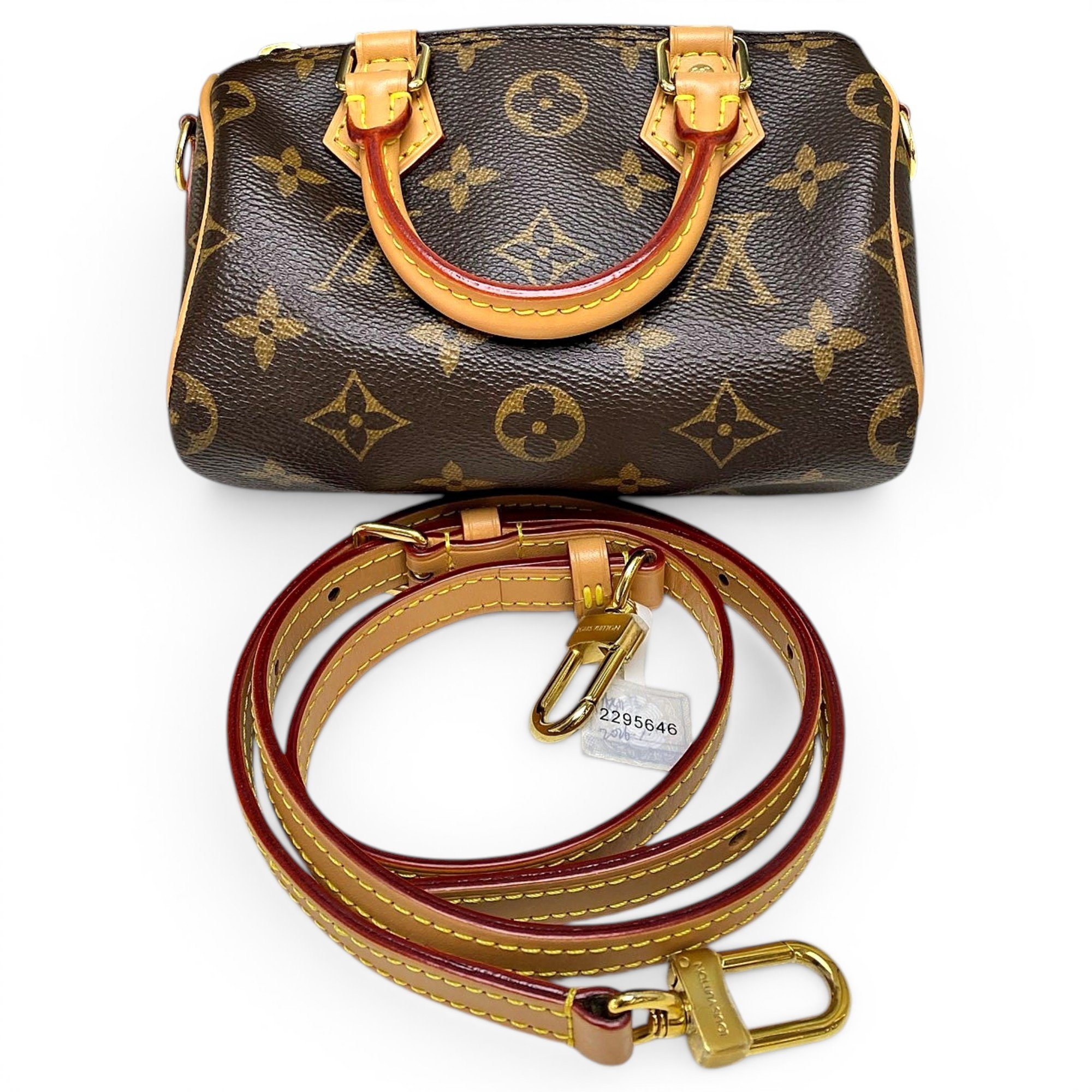 Louis Vuitton Nano Speedy / Mini HL leather mini bag