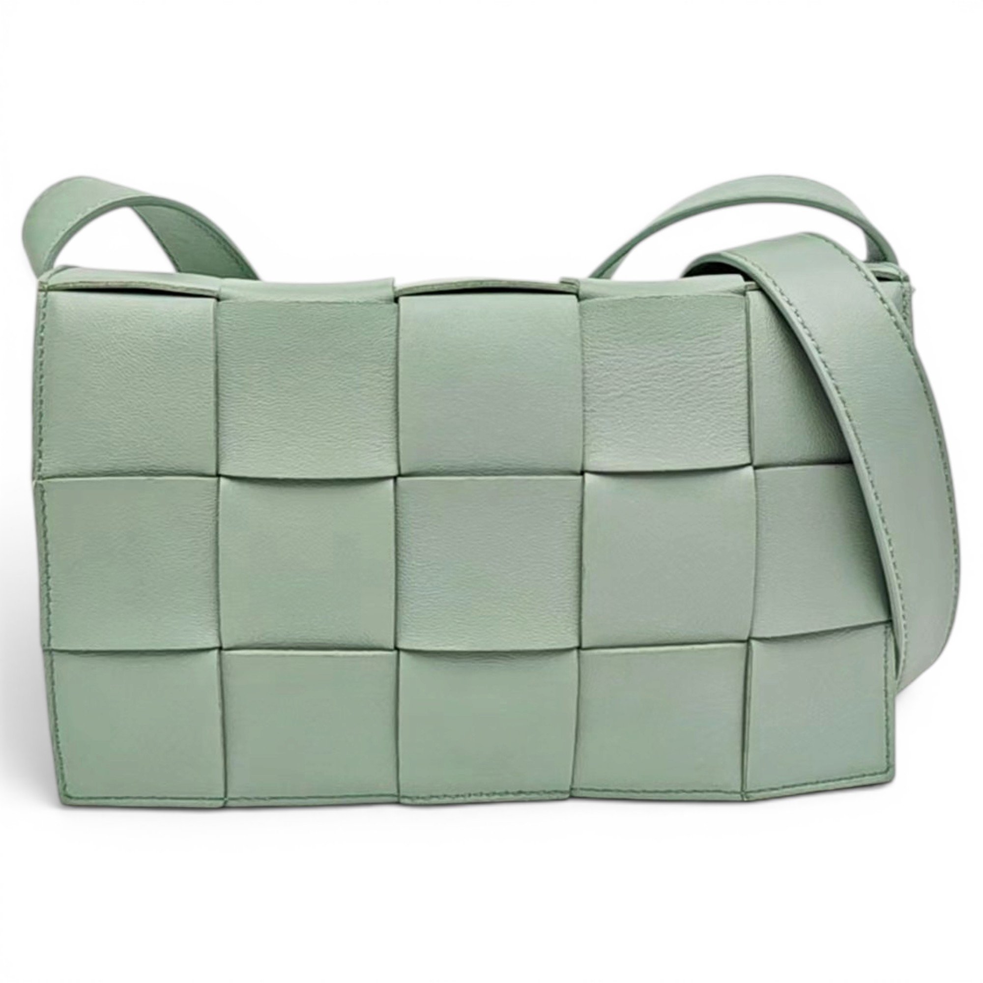 Cassette leather handbag