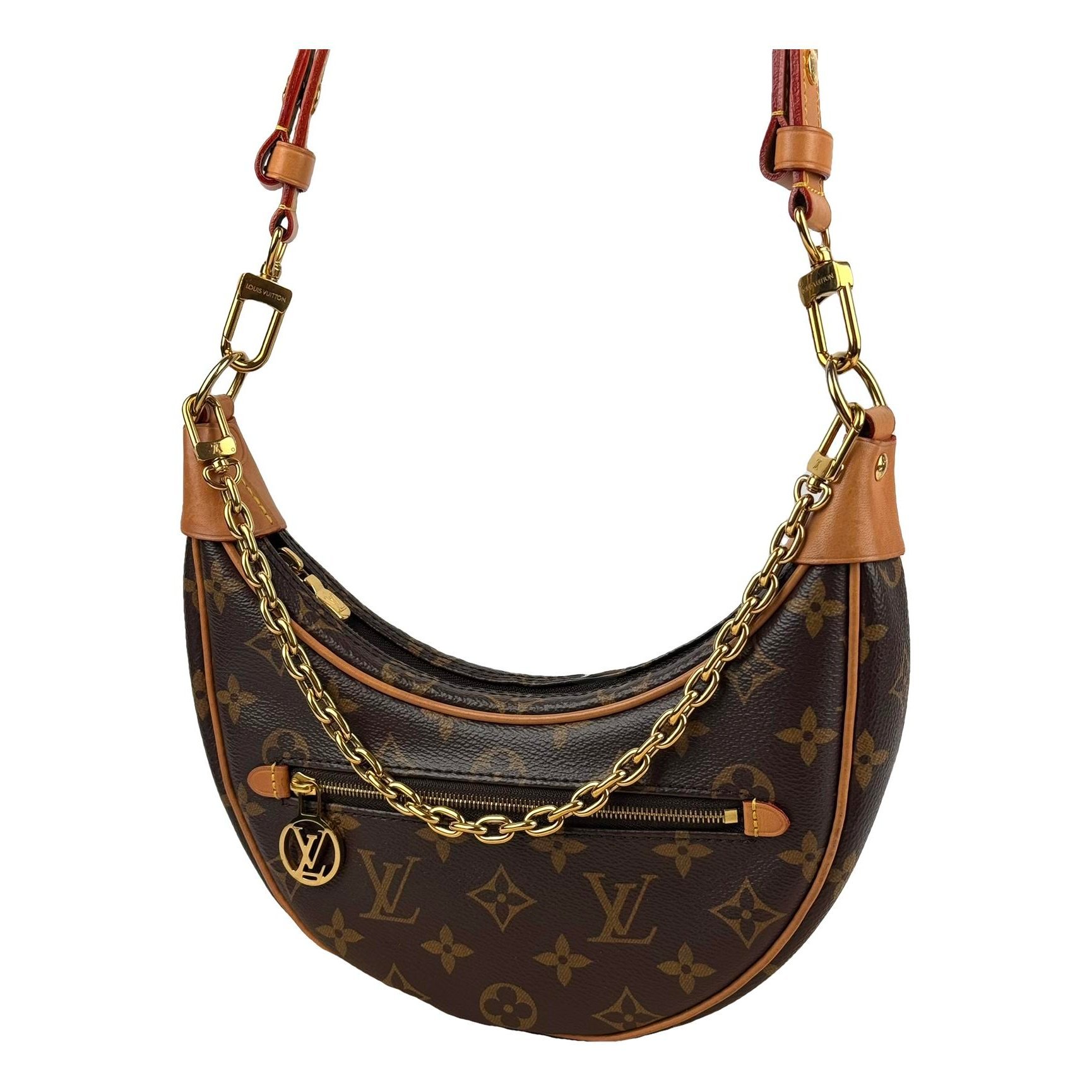 Loop leather handbag