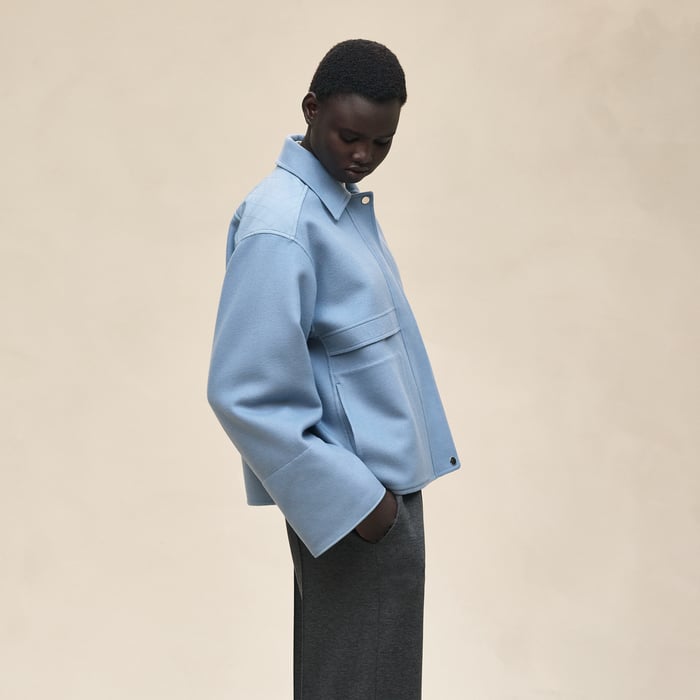 Bleu Adriatique "Chaine d'Ancre" Short Coat