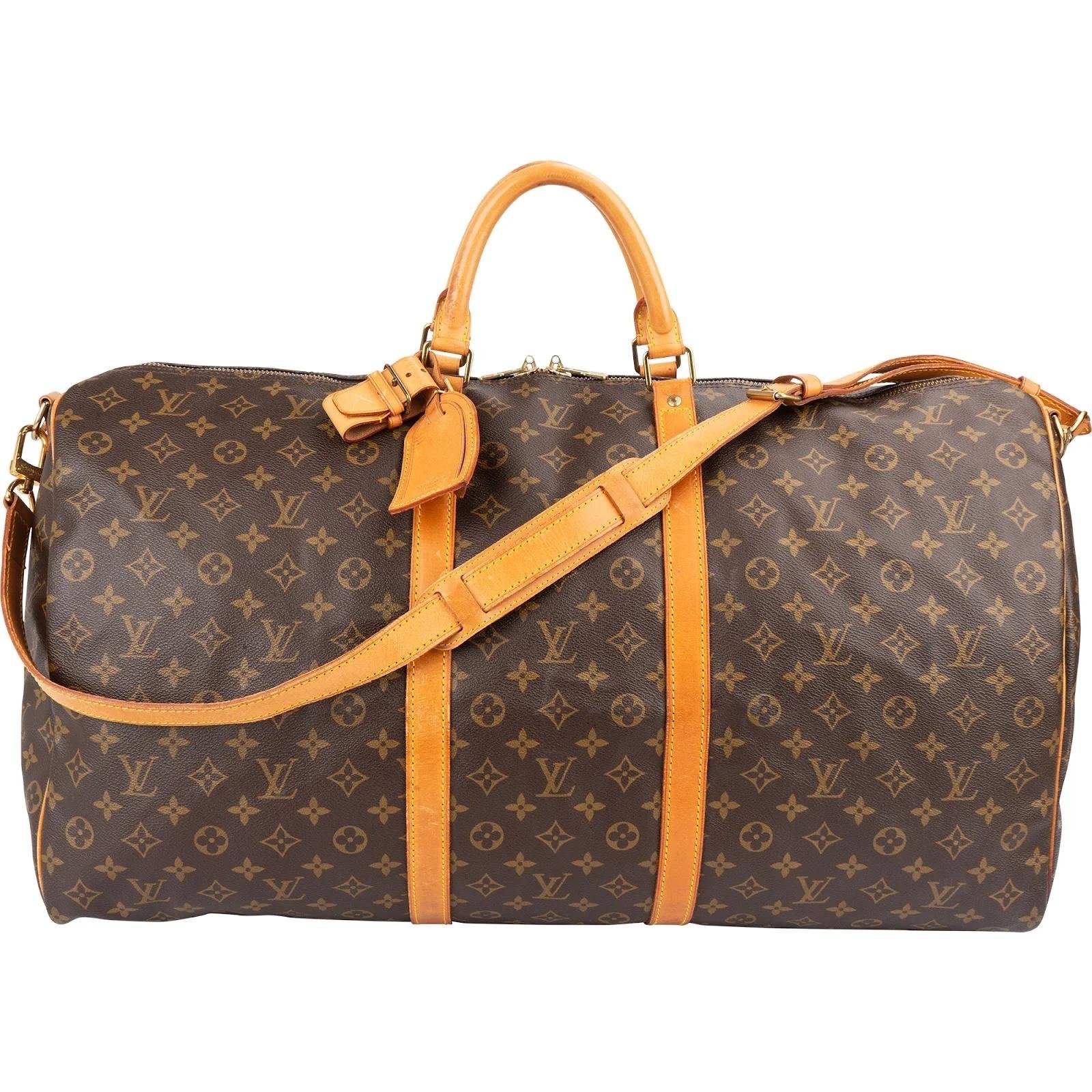 Keepall leather travel bag