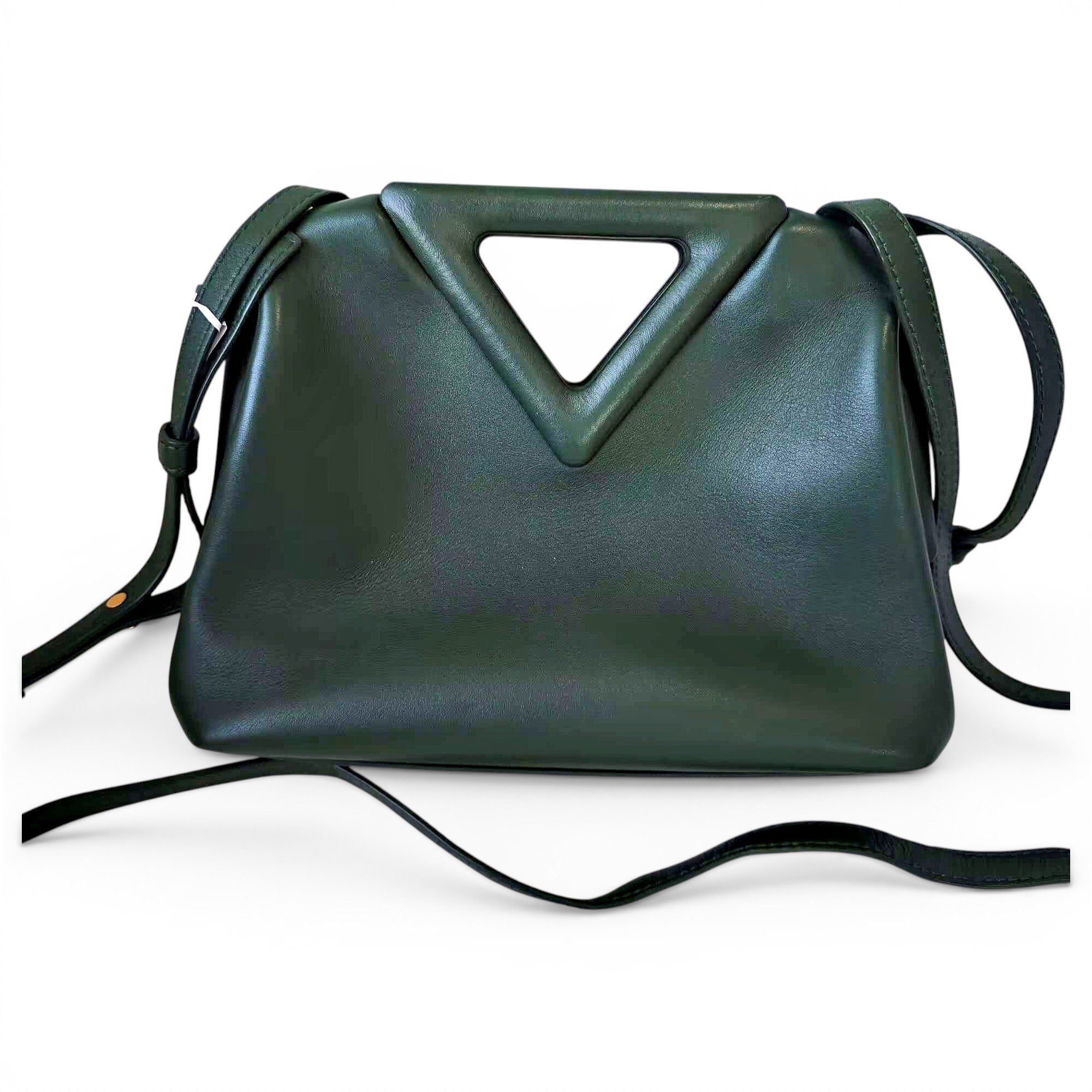 Point leather handbag