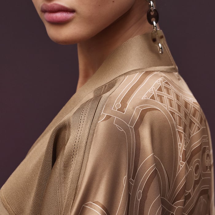 Beige Zénith "l'Enseigne Du Sellier" Long Cardigan