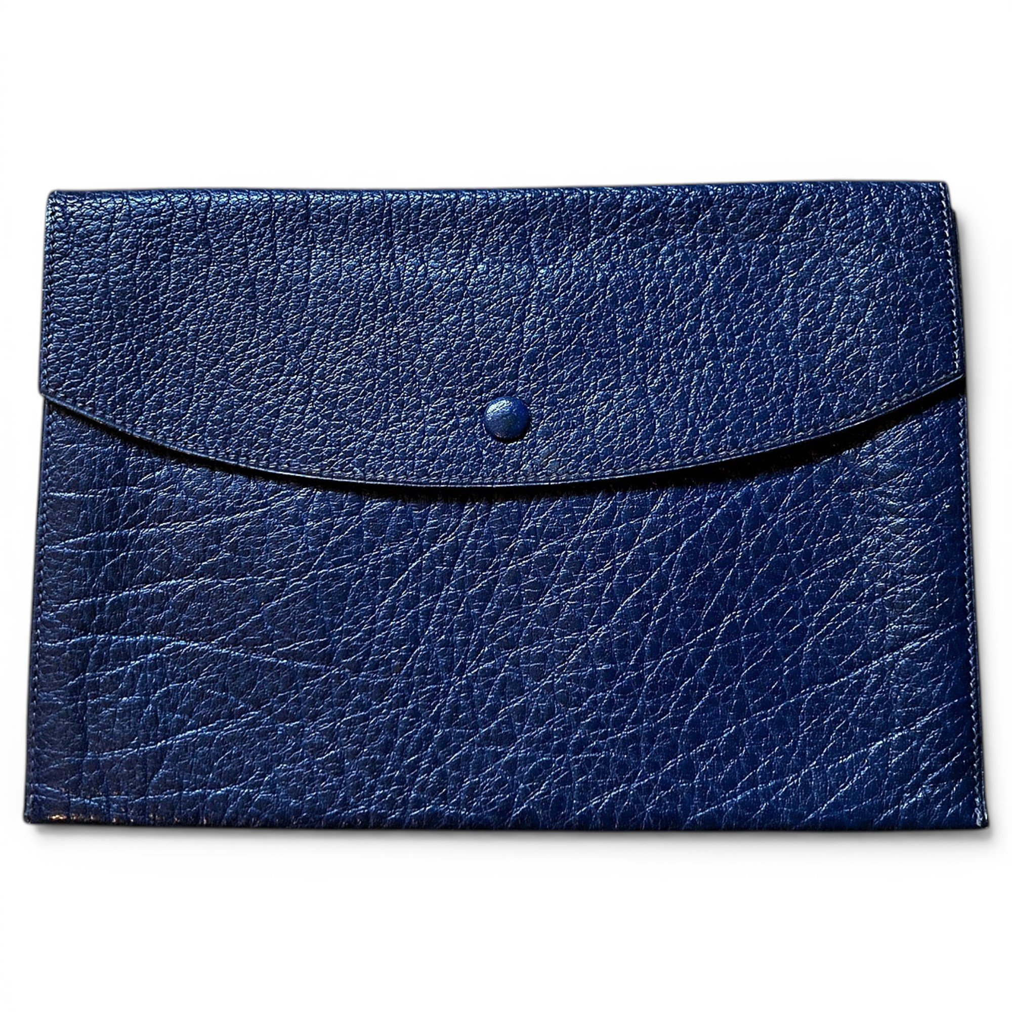 Leather clutch bag