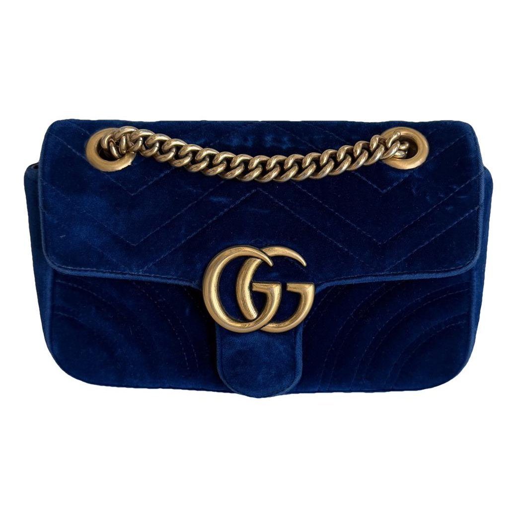 GG Marmont Flap velvet crossbody bag