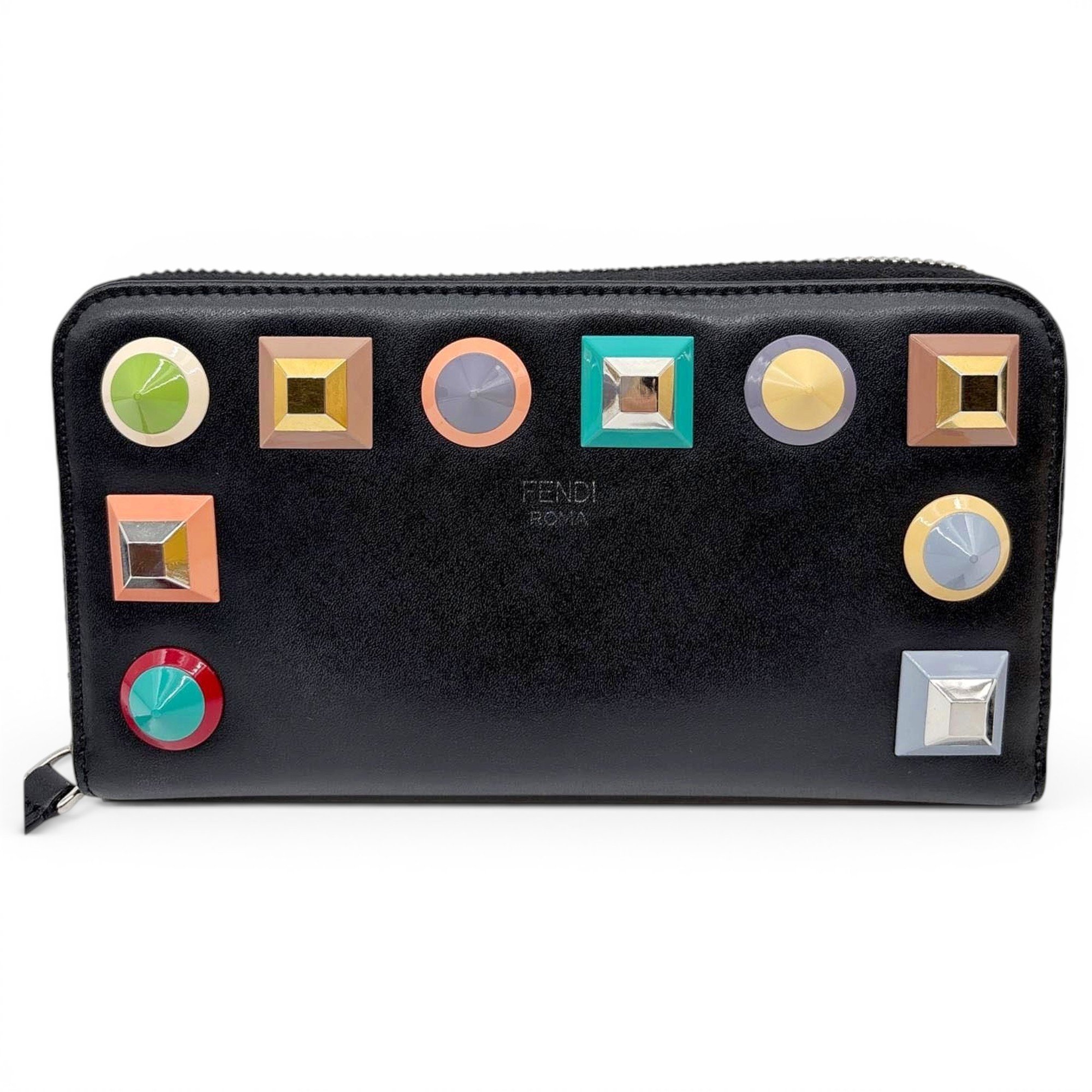 Leather clutch bag