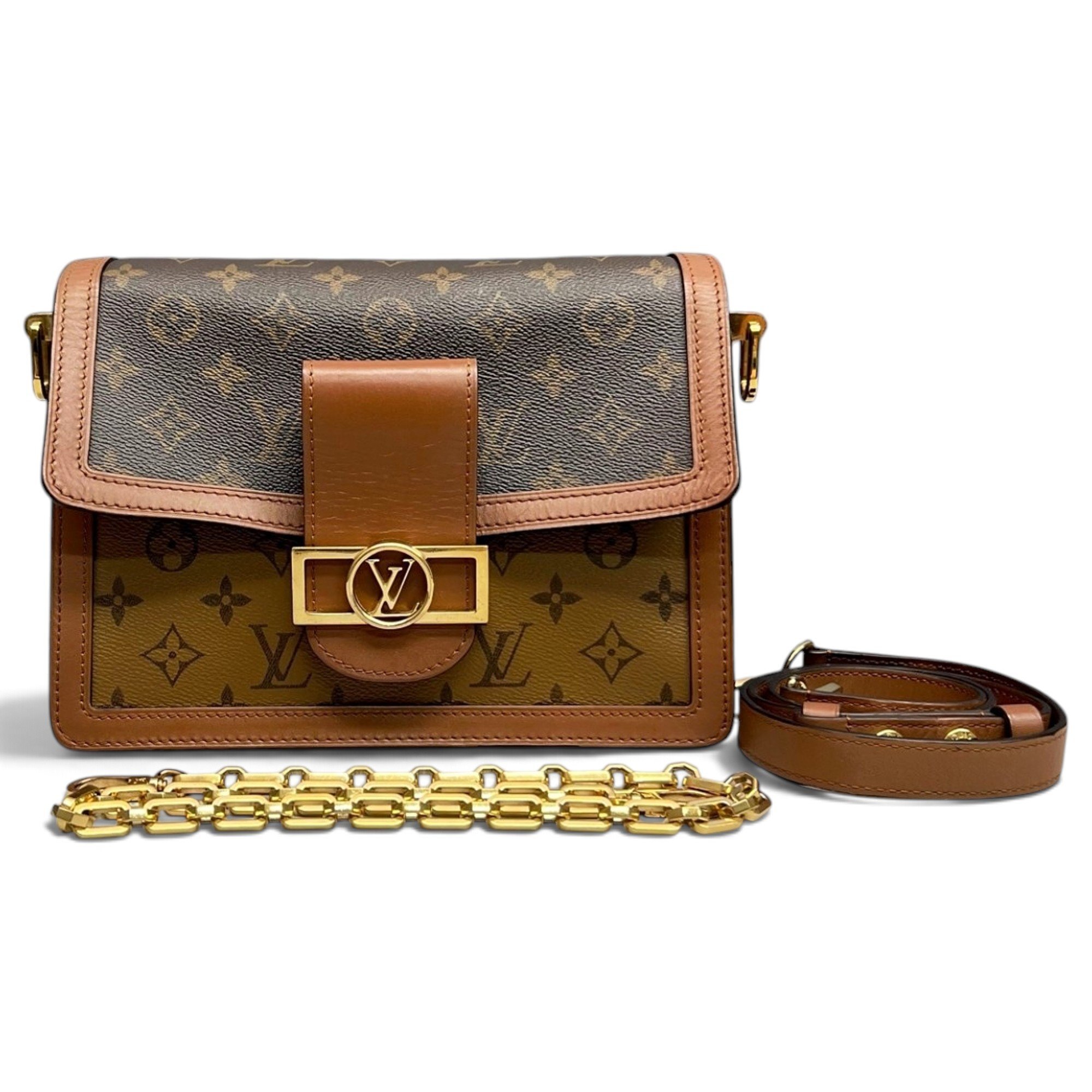 Dauphine leather crossbody bag