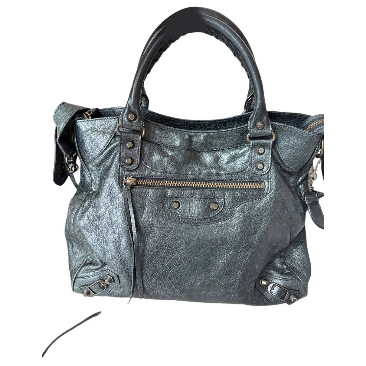 City leather handbag