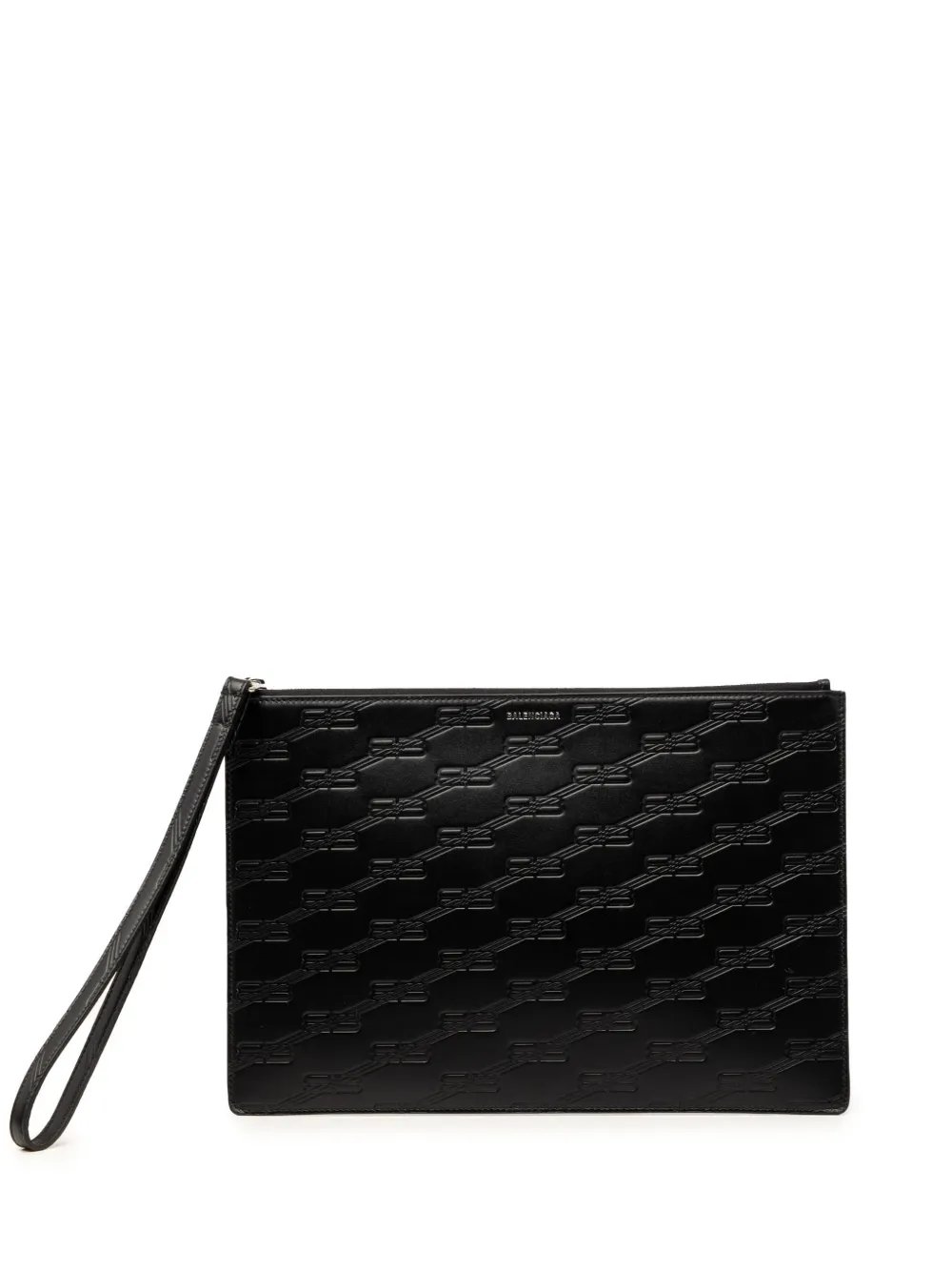 2010 BB Monogram Embossed Leather Wristlet clutch bag