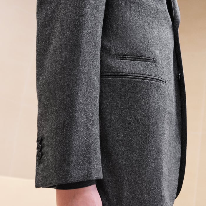 Charbon Stadium Relax Jacket With Mesh Pockets