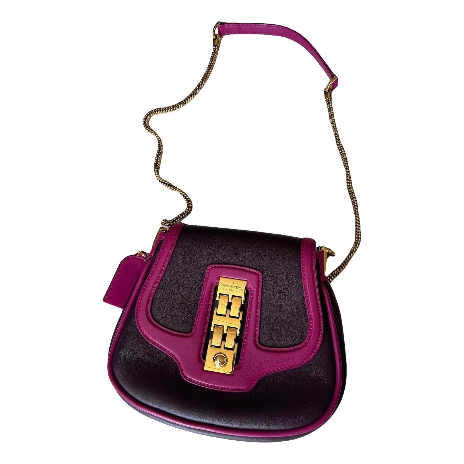 Trapezio leather handbag