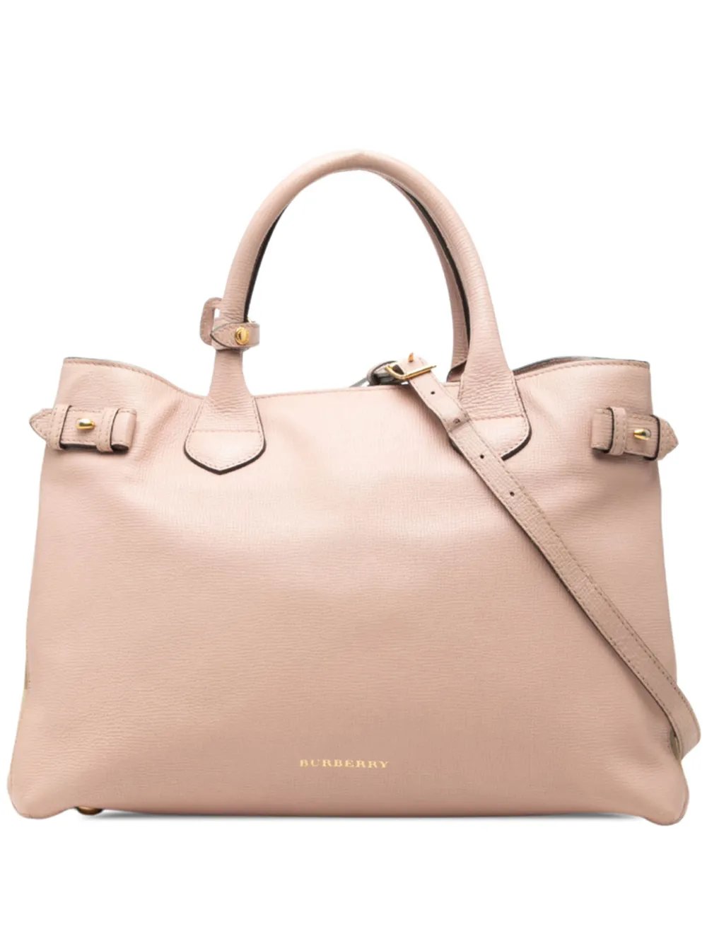 Burberry 2016 Medium Leather and House Check Banner satchel