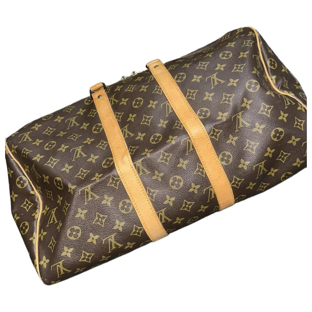 Keepall leather travel bag