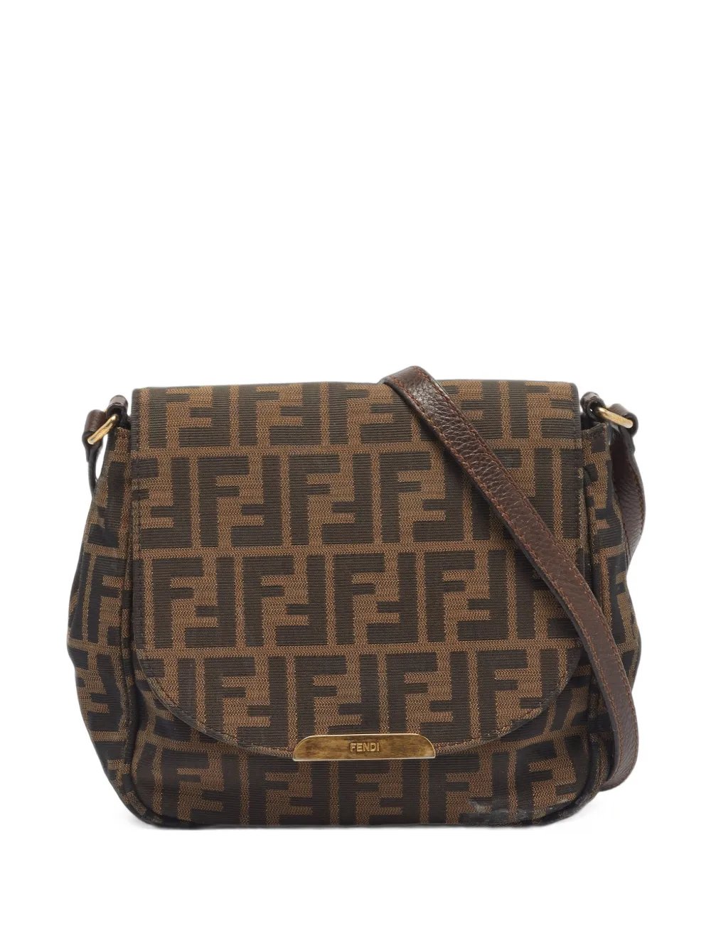 2013 Tobacco Zucca canvas flap crossbody bag